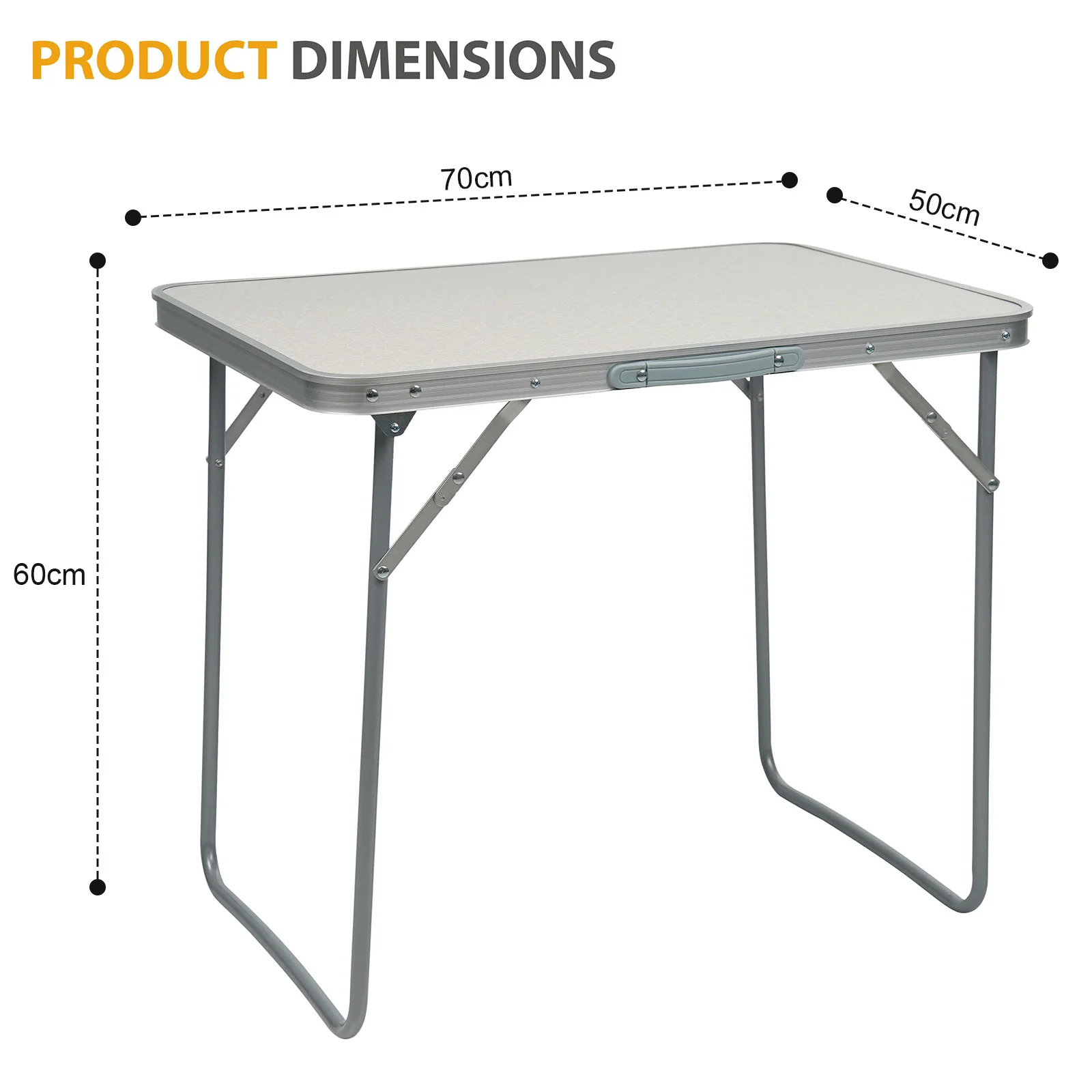 WOODEN PORTABLE PICNIC TABLE MDF WHITE FOLDING TABLE INDOOR OUTDOOR CAMPING HIKE thumbnail 2