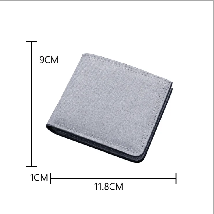 Miner Crafting Pixel Canvas Canvas Wallet Fashion Thin Men Card Holder Bag Purse Short Coin Pouch Business Billfold Cartoon Gift thumbnail 6