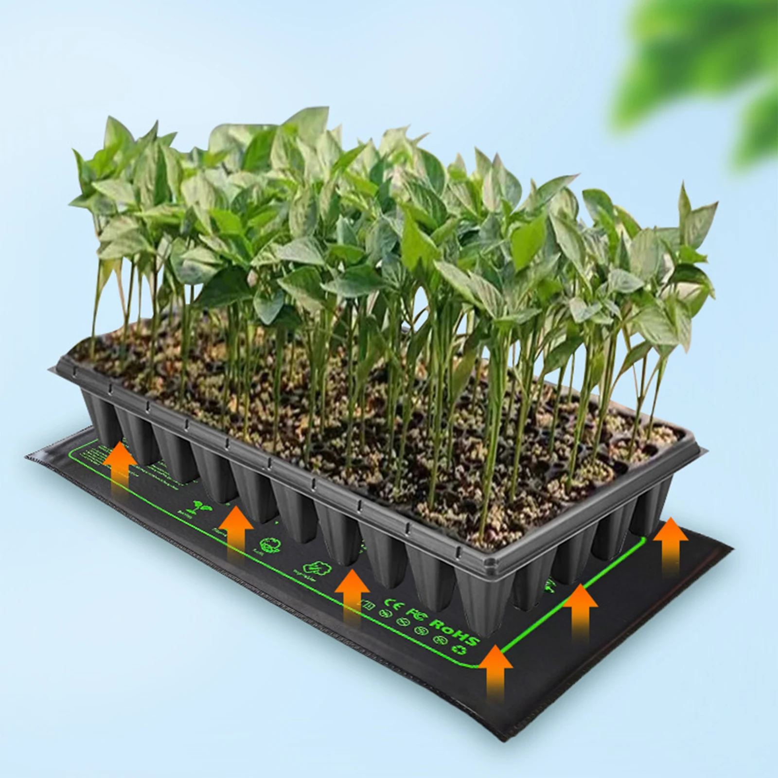 Waterproof Seedling Heat Mat 10x21 In Germination Station Heat Mat for Germination Indoor Gardening Greenhouse EU/US/AU/UK Plug thumbnail 2