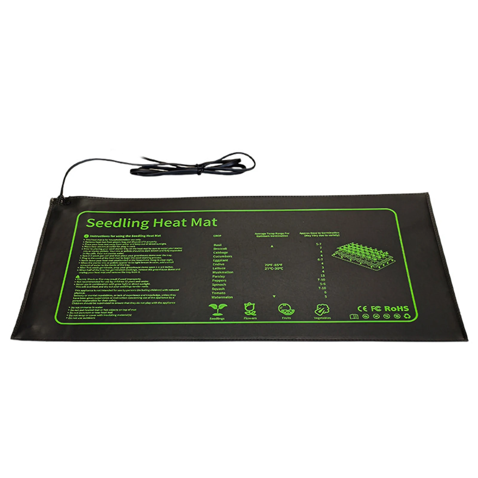 Waterproof Seedling Heat Mat 10x21 In Germination Station Heat Mat for Germination Indoor Gardening Greenhouse EU/US/AU/UK Plug thumbnail 6