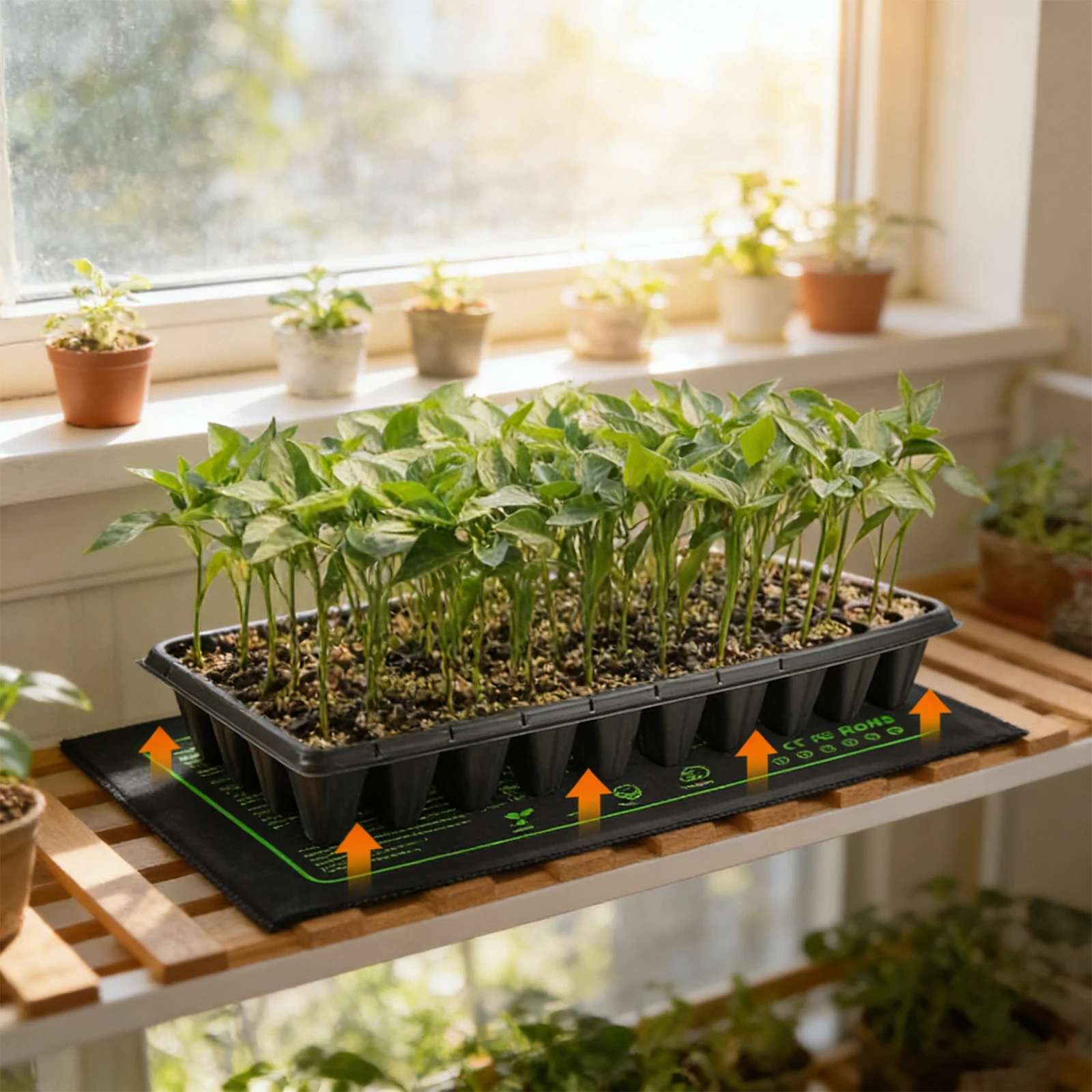 Waterproof Seedling Heat Mat 10x21 In Germination Station Heat Mat for Germination Indoor Gardening Greenhouse EU/US/AU/UK Plug thumbnail 3