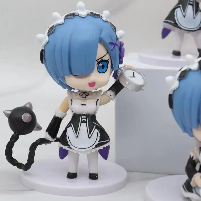 Anime Re:ZERO Kawaii girl Pajamas Figure Rem Cute Figurine Chair PVC Collection Model Toys For Birthday Gift thumbnail 6