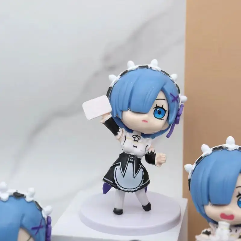 Anime Re:ZERO Kawaii girl Pajamas Figure Rem Cute Figurine Chair PVC Collection Model Toys For Birthday Gift thumbnail 3