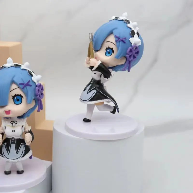 Anime Re:ZERO Kawaii girl Pajamas Figure Rem Cute Figurine Chair PVC Collection Model Toys For Birthday Gift thumbnail 5