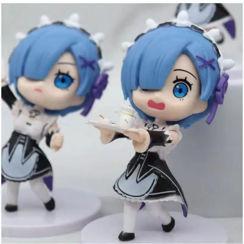 Anime Re:ZERO Kawaii girl Pajamas Figure Rem Cute Figurine Chair PVC Collection Model Toys For Birthday Gift thumbnail 4