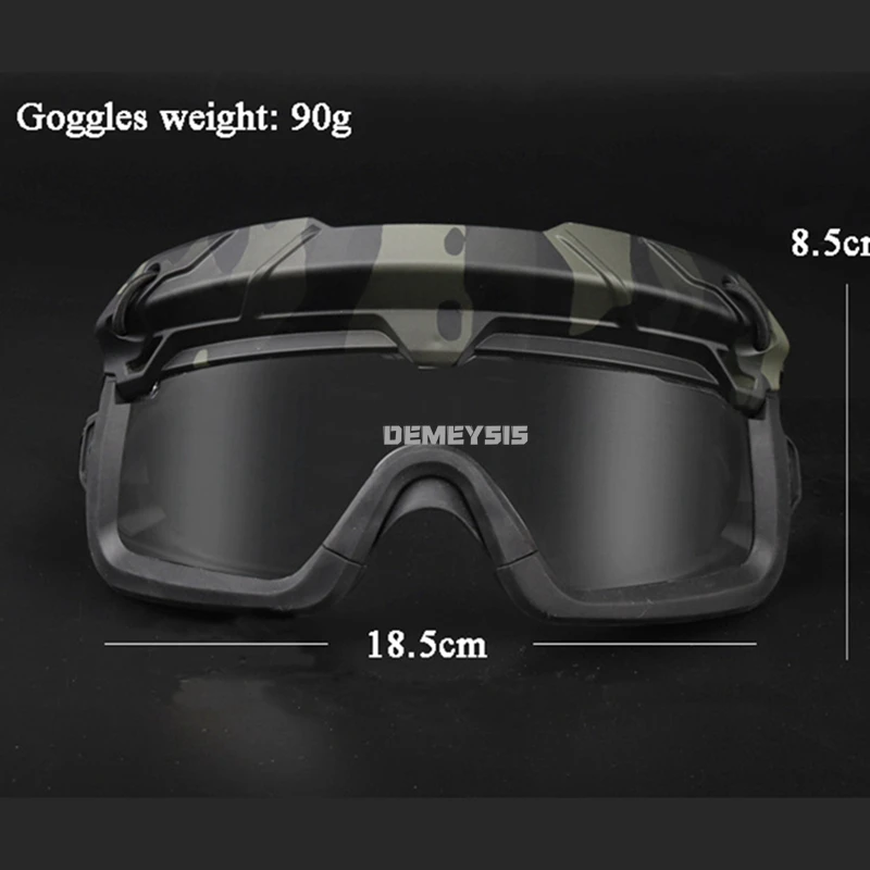 Airsoft Paintball Full Face Mask 2 in 1 Goggles Mask Set Outdoor Shooting Tactical Combat Protective Masks Hunting Sports Mask thumbnail 4