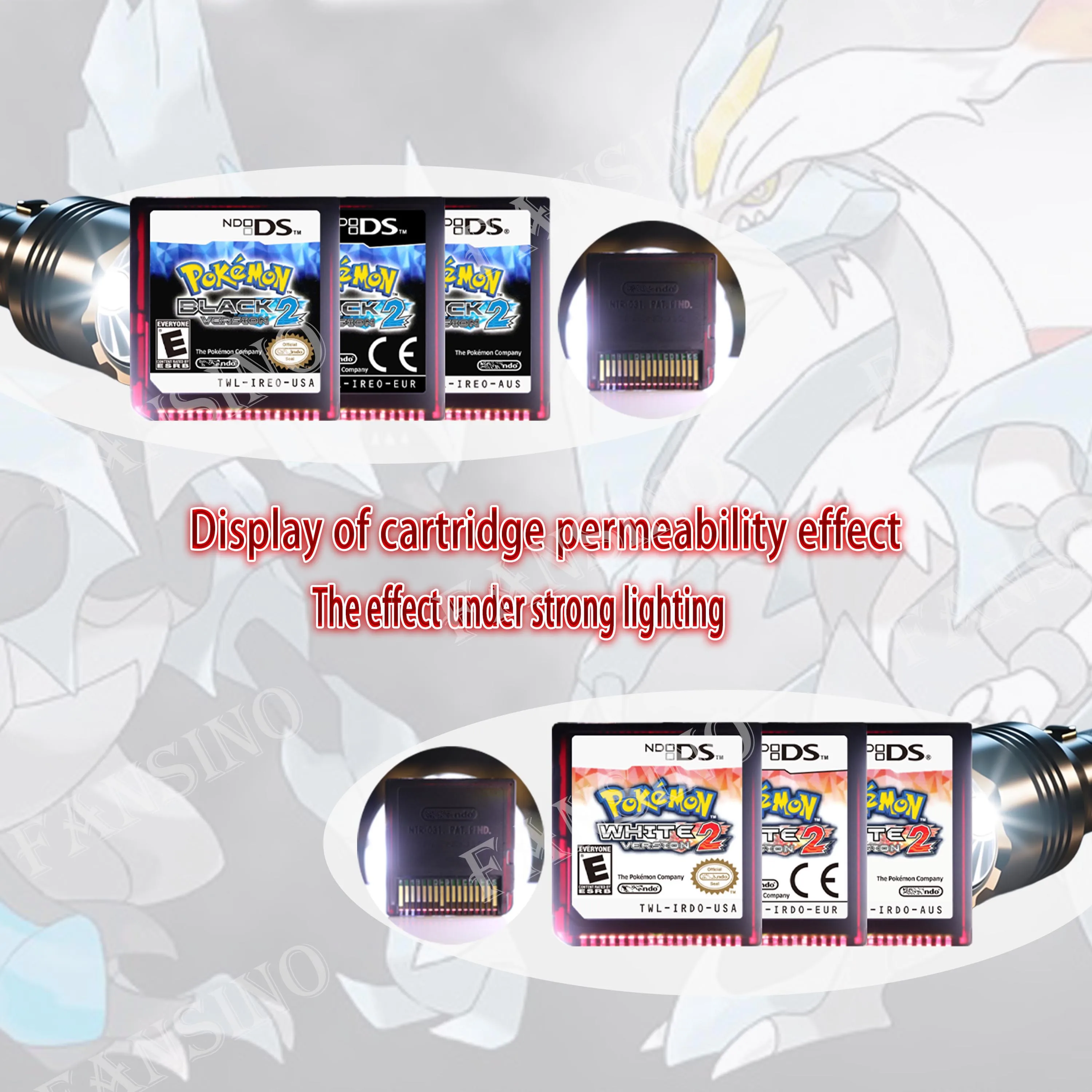 Pokémon Black White 1/2 Version High Quality Authentic 1:1 Replica DS Video Game Cartridge For DS 2DS 3DS Console (USA,EUR,AUS) thumbnail 2
