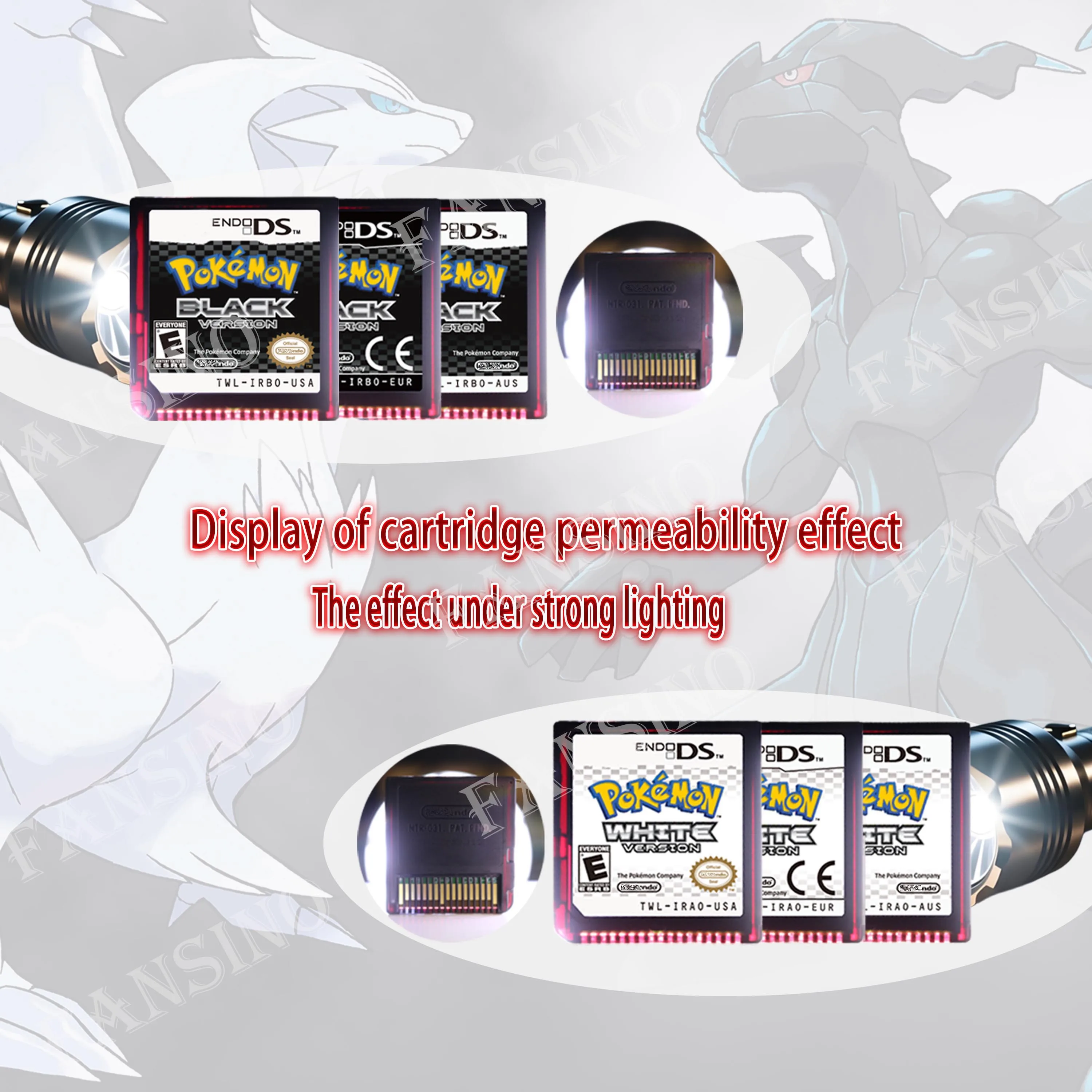 Pokémon Black White 1/2 Version High Quality Authentic 1:1 Replica DS Video Game Cartridge For DS 2DS 3DS Console (USA,EUR,AUS) thumbnail 3