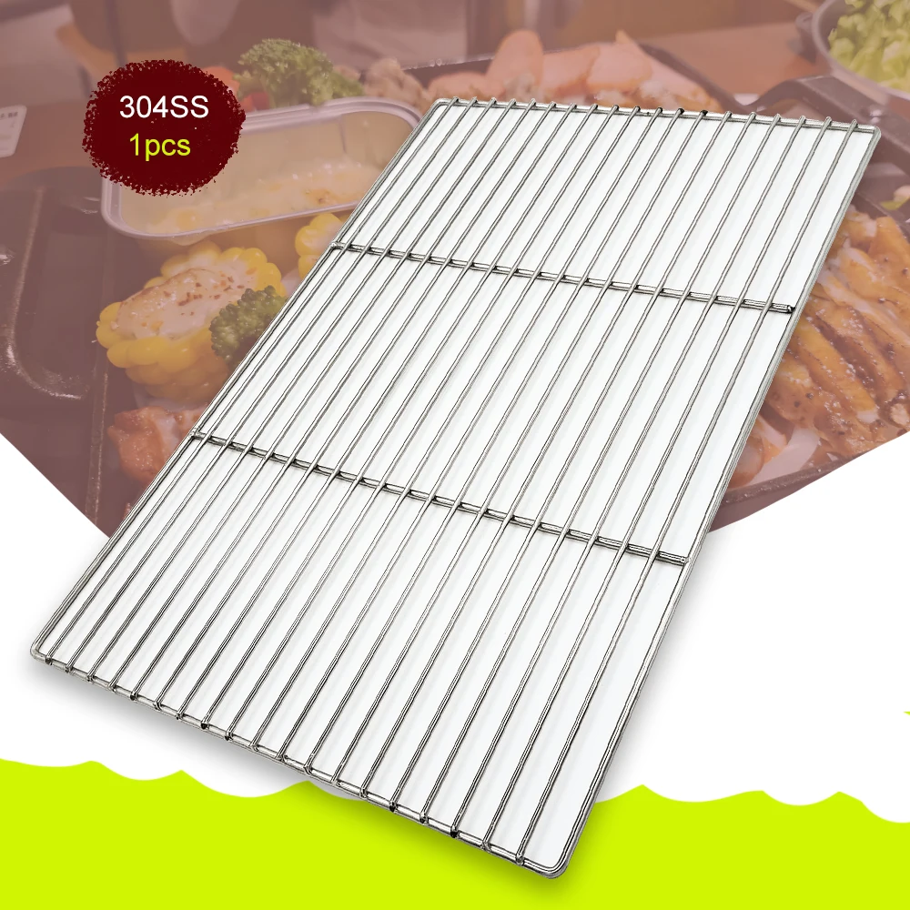 Stainless steel 304 rectangular grill mesh rack oven grill mesh thickened grill outdoor barbecue tools home use thickened steel thumbnail 6
