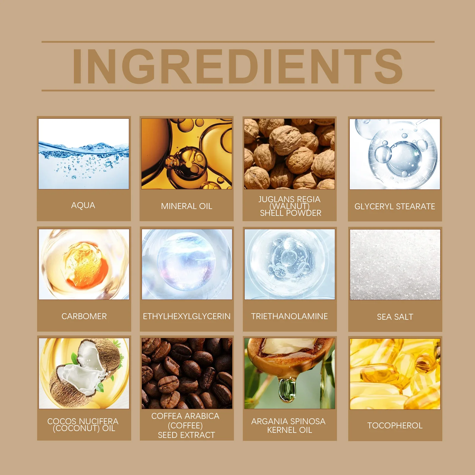 Coconut Coffee Body Scrub Exfoliating Dead Skin Dry Skin Remedy Smooth Skin Care Winter Skincare Moisturizing Repairing 100g thumbnail 2