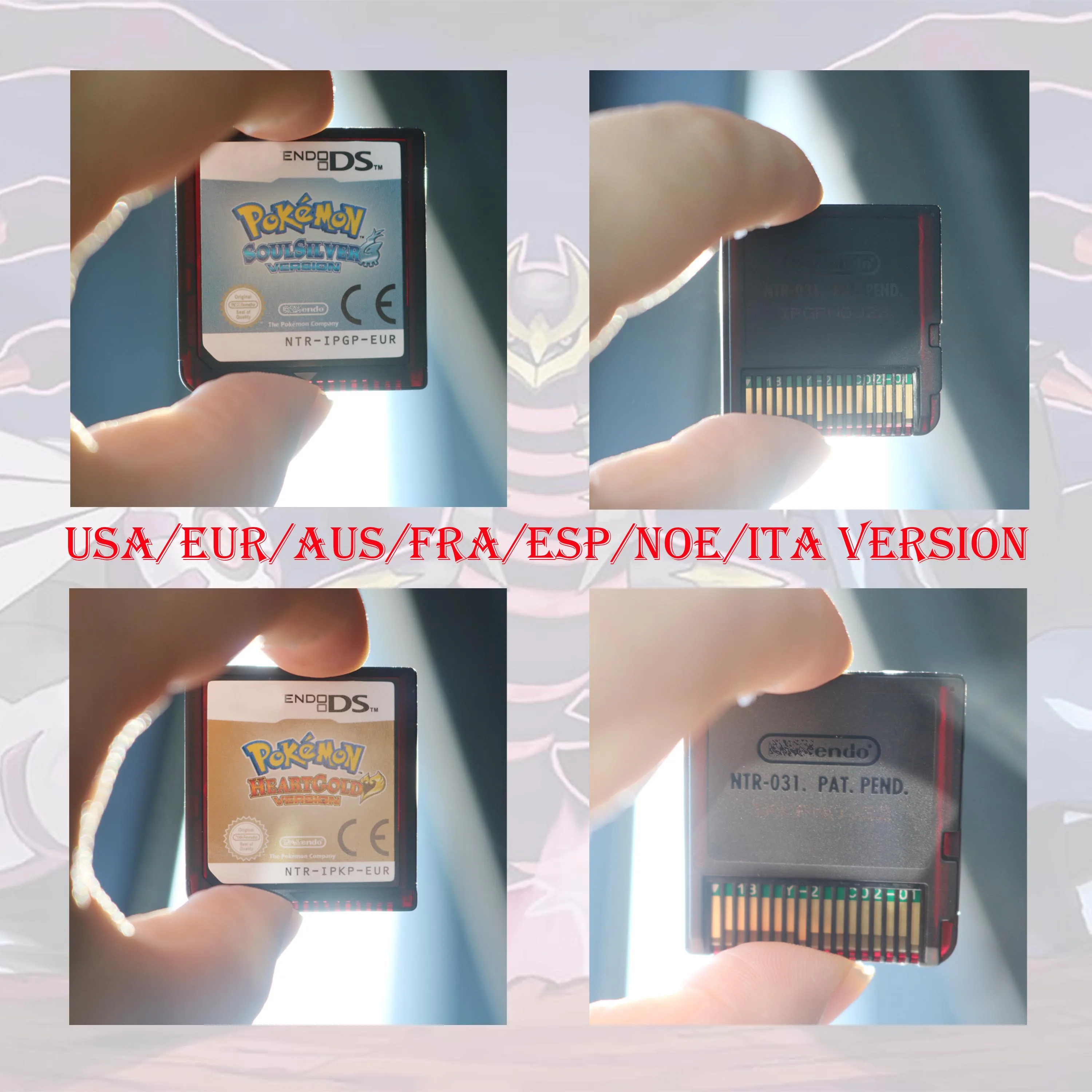 NOE/ESP/ITA/FRA/USA/EUR/AUS Version Pokemon HeartGold SoulSilver Platinum Diamond PearlVideo Game Card For DS 2DS 3DS Console thumbnail 2