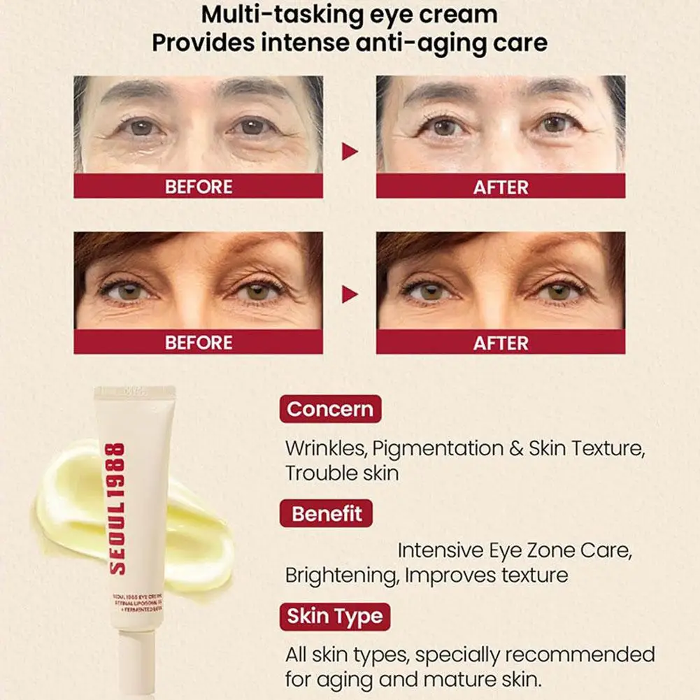 SEOUL 1998 Retinol Eye Cream 30ml Deeply Moisturize Skin Around Eyes Keep Moisturized Gentle Sensitive Skin Daily EyeSkin Care thumbnail 6