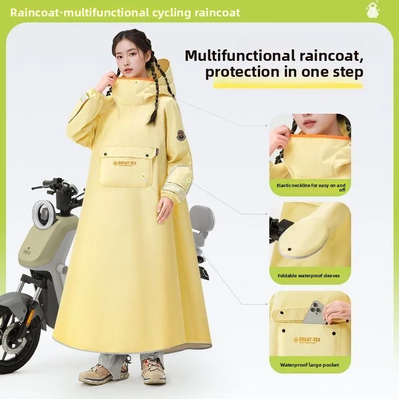 New Coverall Raincoat Rainpants Suit Full Body Rainstorm Prevention Electric Bicycle Motorcycle Riding Reflective Raincoat thumbnail 2