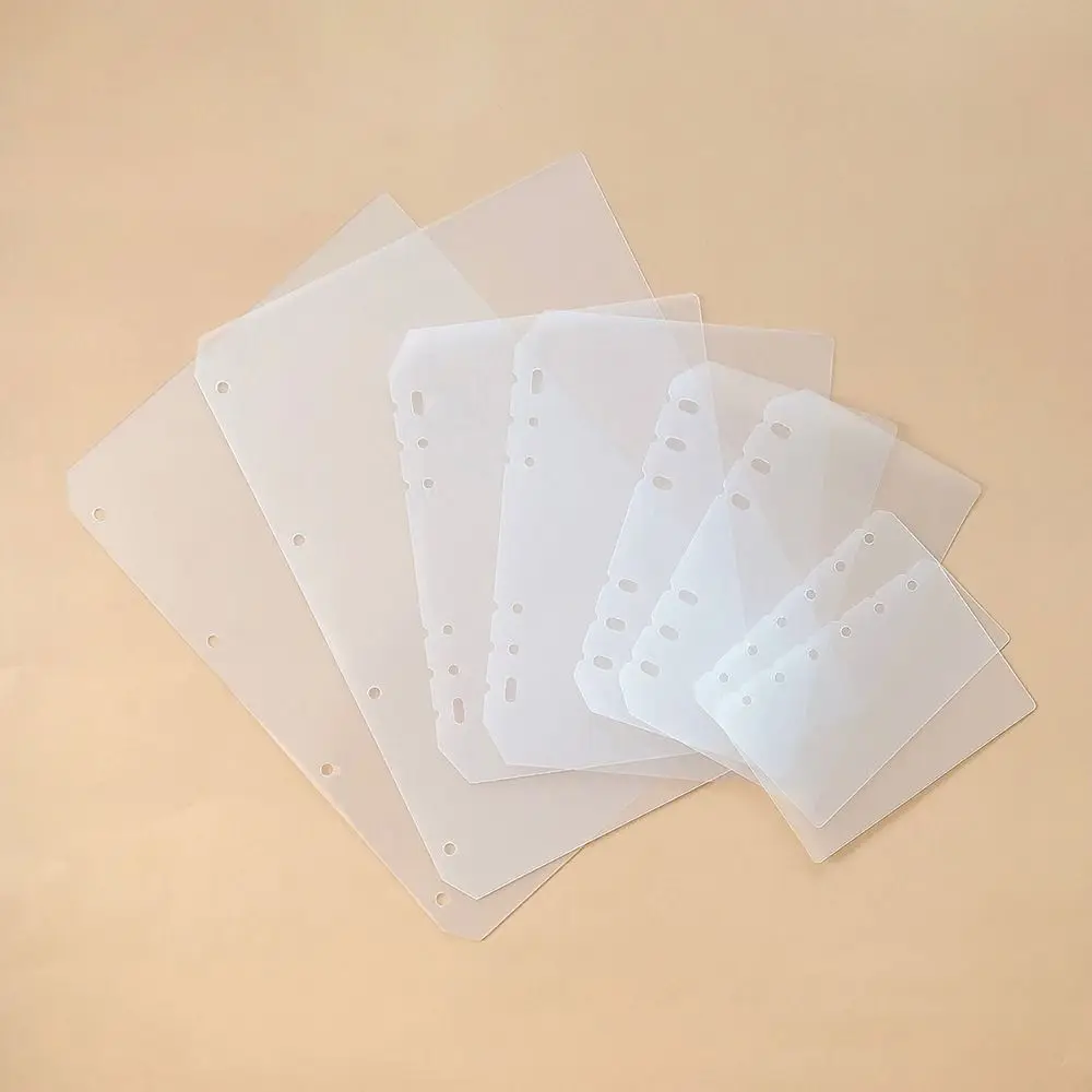 10Pcs A4 A5 A6 A7 Notebook Divider Matte Stationery Accessories Inner Paper Separator PP Universal Binder Organizer Baffle thumbnail 4