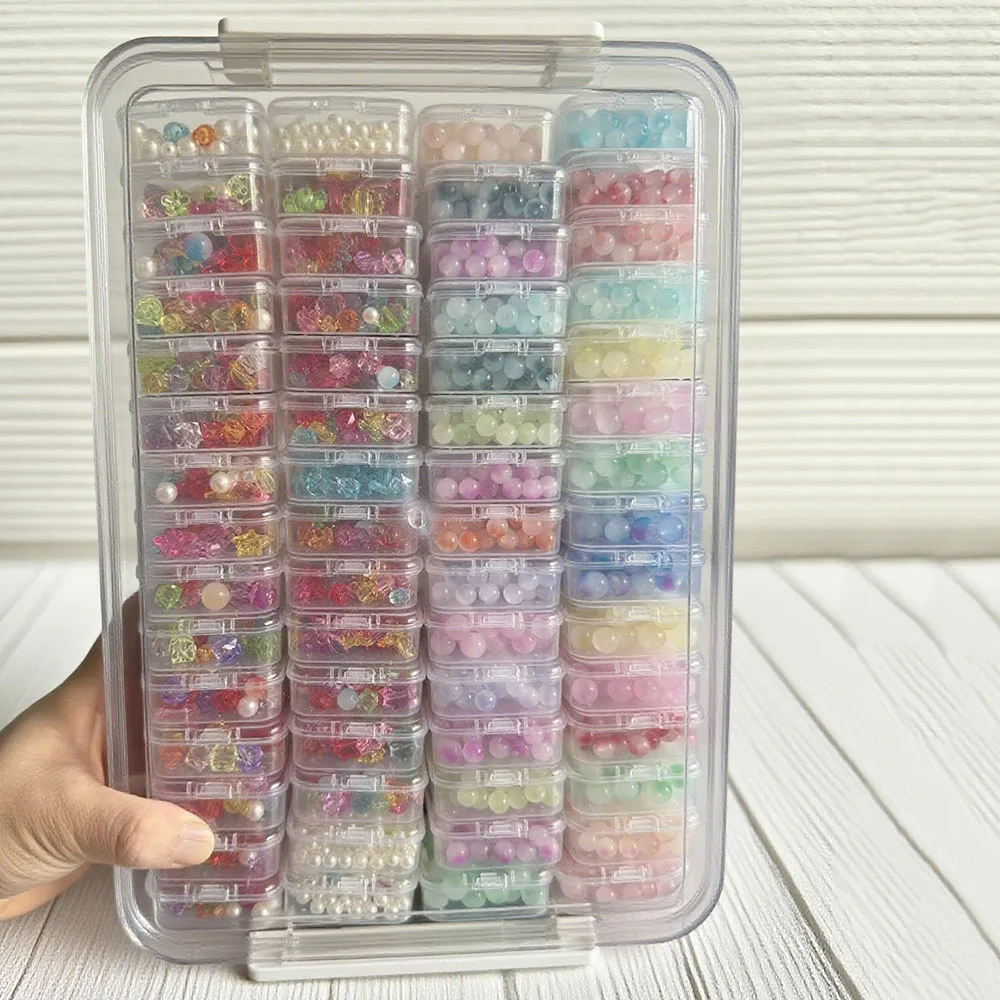 60pcs Transparent Plastic Storage Boxes for Beads, Jewelry,Diamond Painting Embroidery Storage Box-Perfect Gift for Crafters thumbnail 4