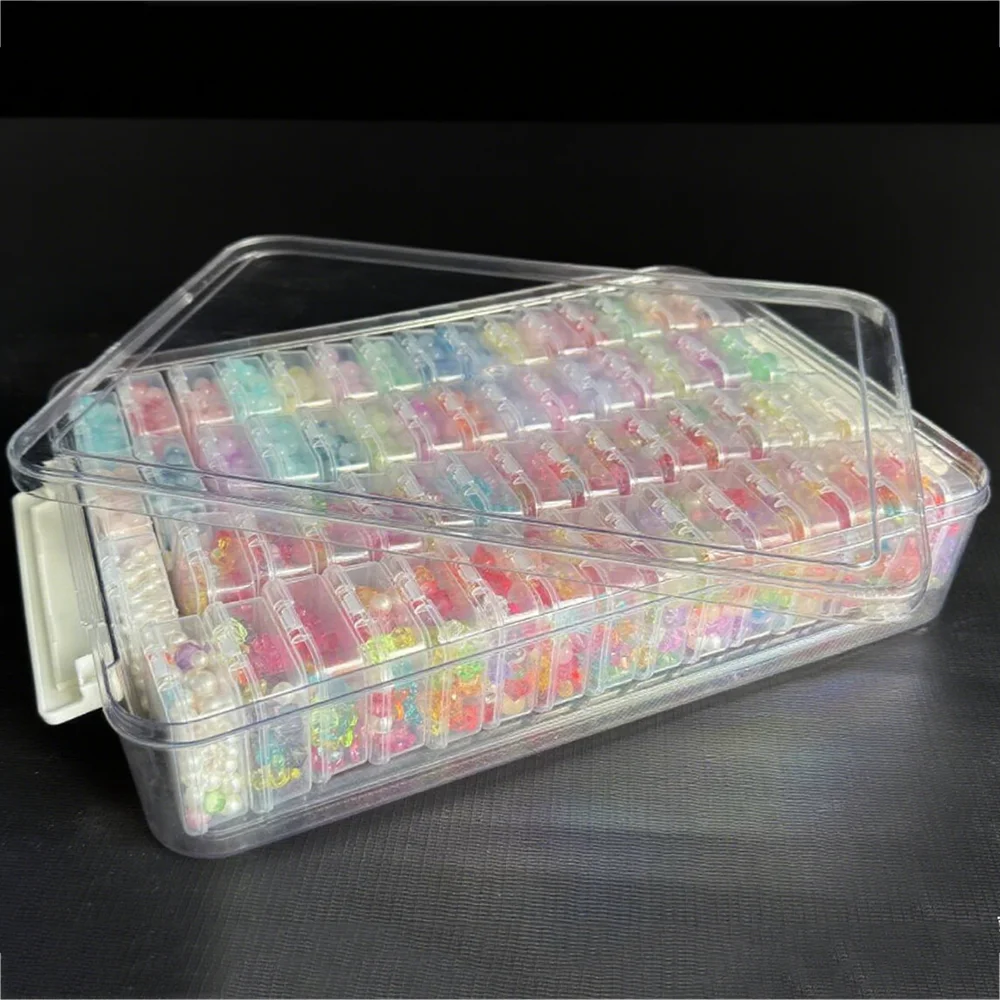 60pcs Transparent Plastic Storage Boxes for Beads, Jewelry,Diamond Painting Embroidery Storage Box-Perfect Gift for Crafters thumbnail 3