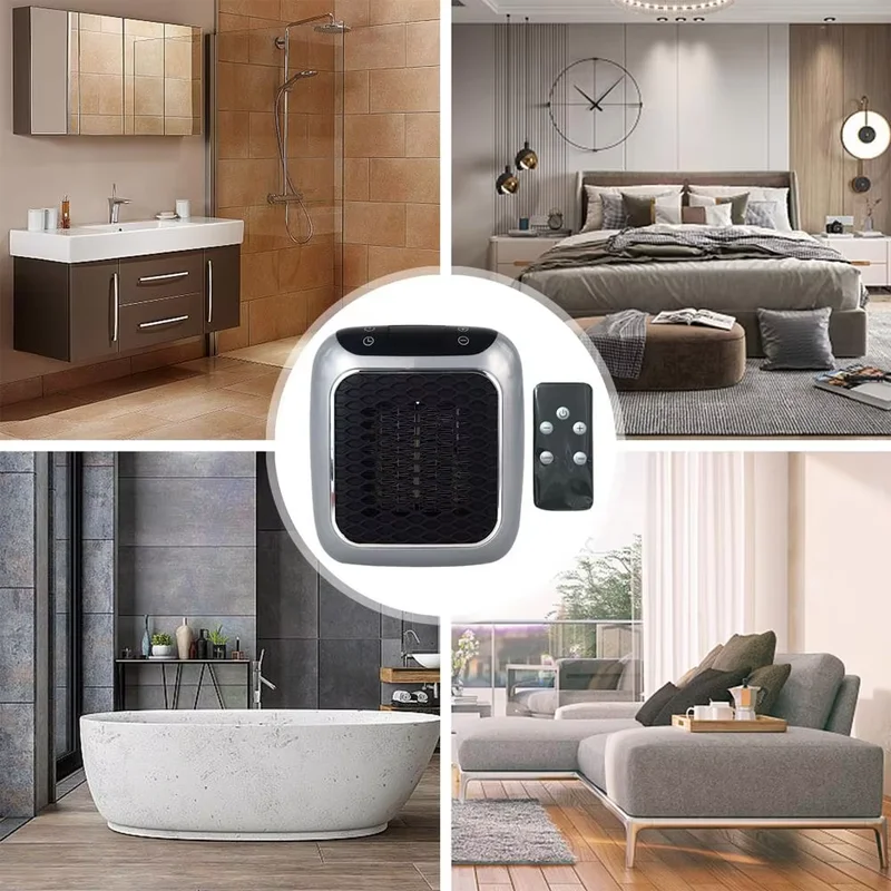 Portable Remote Control Heater Bedroom Living Room Electric Hand Warmer Wall Mounted Bathroom Space Heater EU/US Plug thumbnail 5