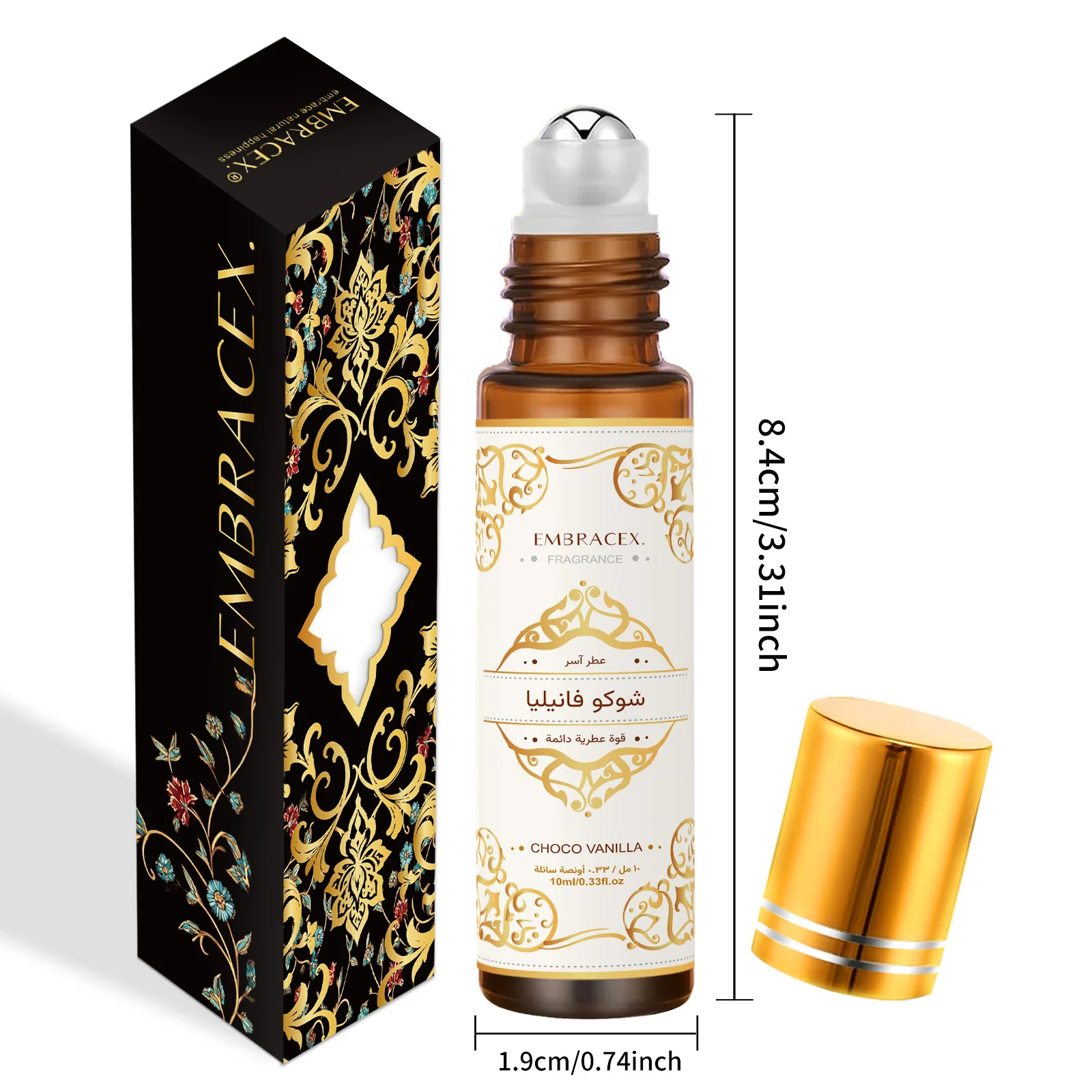 10ml Choco Vanilla Roller Essential Oil شوكو فانيليا Perfume Oil Skincare Nail care Eid al-Fitr Body massage Long Lasting Scent thumbnail 2