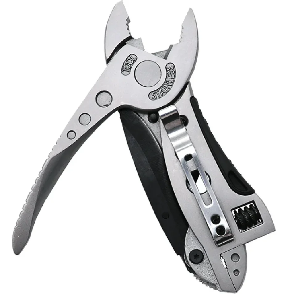 Multitool Pliers Pocket Knife Screwdriver Set Kit Adjustable Wrench Jaw Spanner Repair Outdoor Camping Survival Multi Tools thumbnail 3