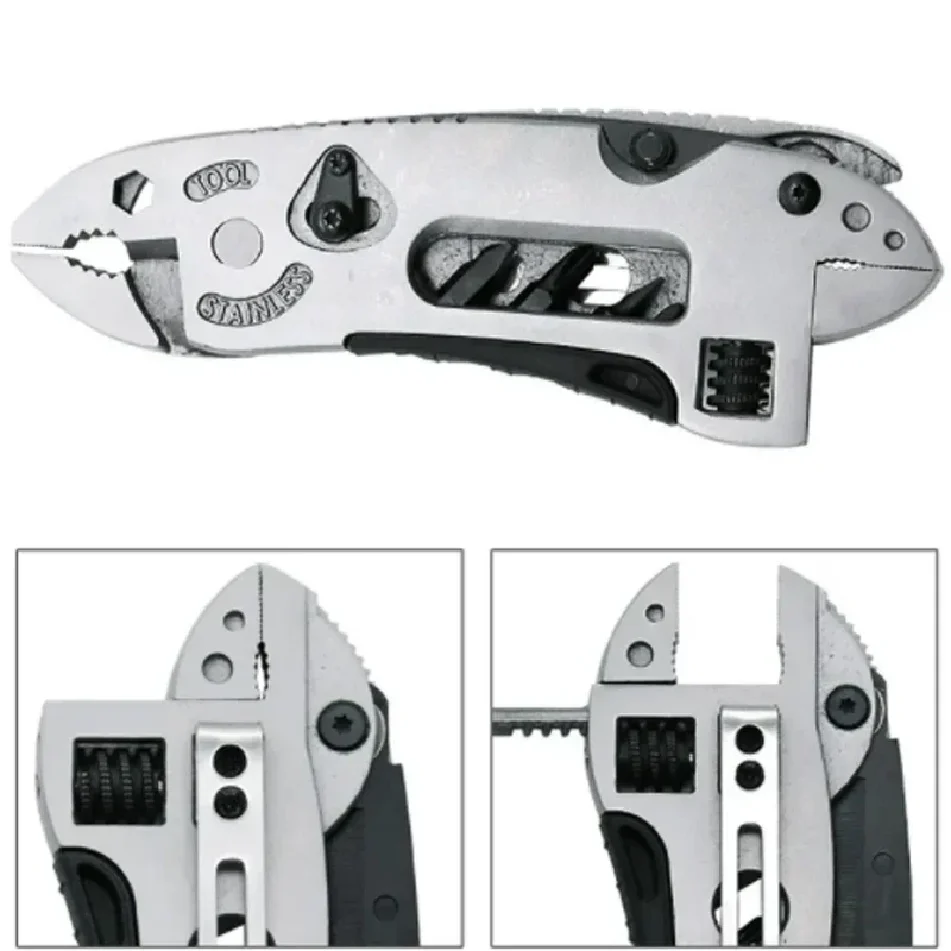Multitool Pliers Pocket Knife Screwdriver Set Kit Adjustable Wrench Jaw Spanner Repair Outdoor Camping Survival Multi Tools thumbnail 6