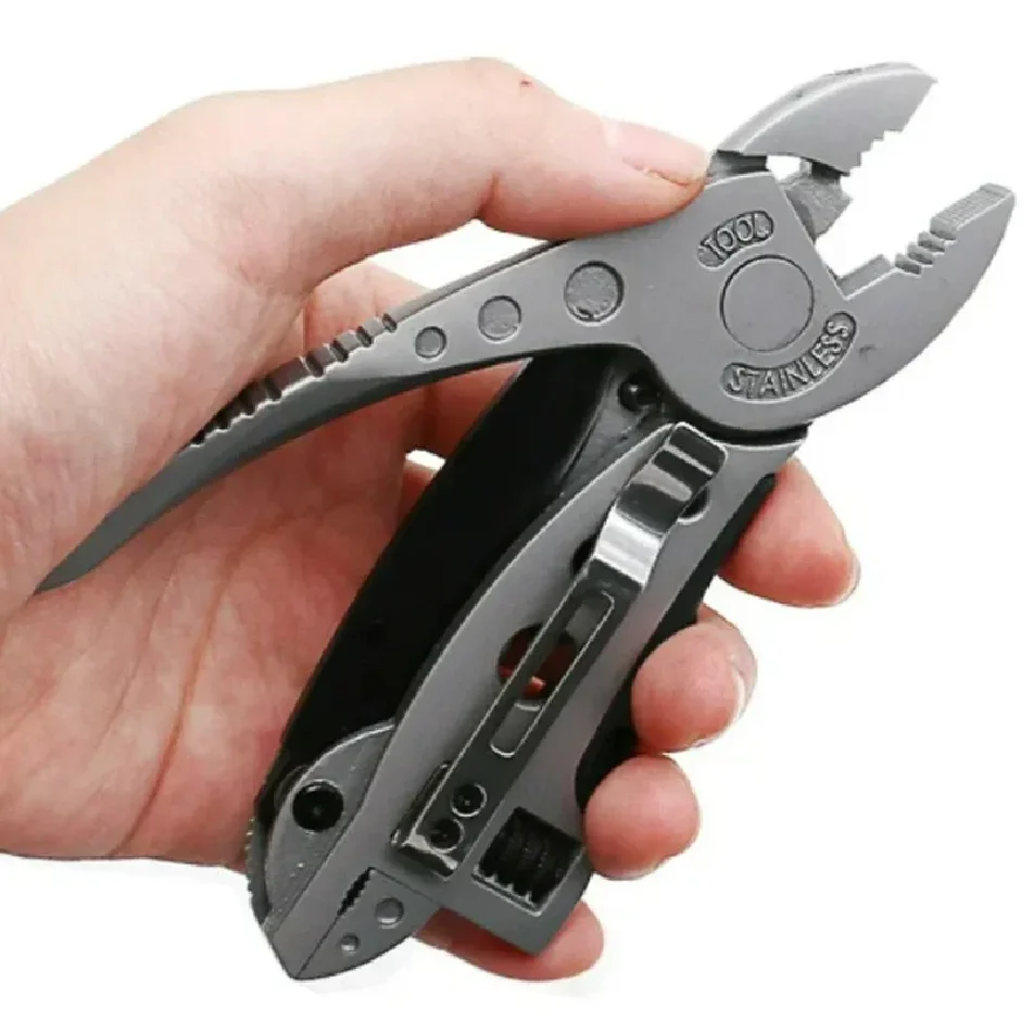 Multitool Pliers Pocket Knife Screwdriver Set Kit Adjustable Wrench Jaw Spanner Repair Outdoor Camping Survival Multi Tools thumbnail 5