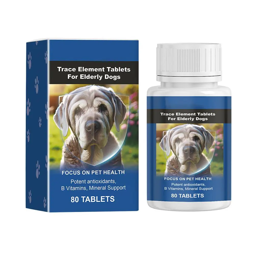 Trace Tablets For Elderly Dogs 80 Tablets Potent Antioxidants Mineral Joint Health Immune System Wellness Supplement thumbnail 6