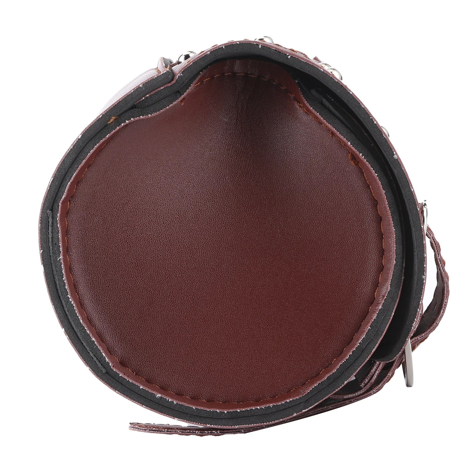 Motorcycle Bag PU Leather Wear Resistant Saddlebag Motorbike Roll Luggage 13x31cm thumbnail 5