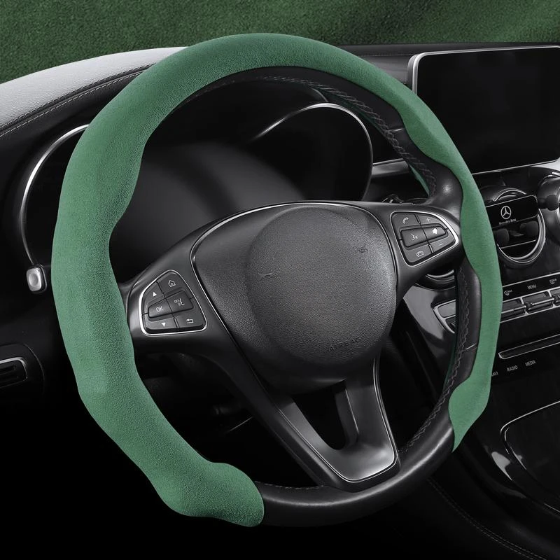 Card style suede ultra-thin car steering wheel cover, dynamic and fashionable universal version thumbnail 6
