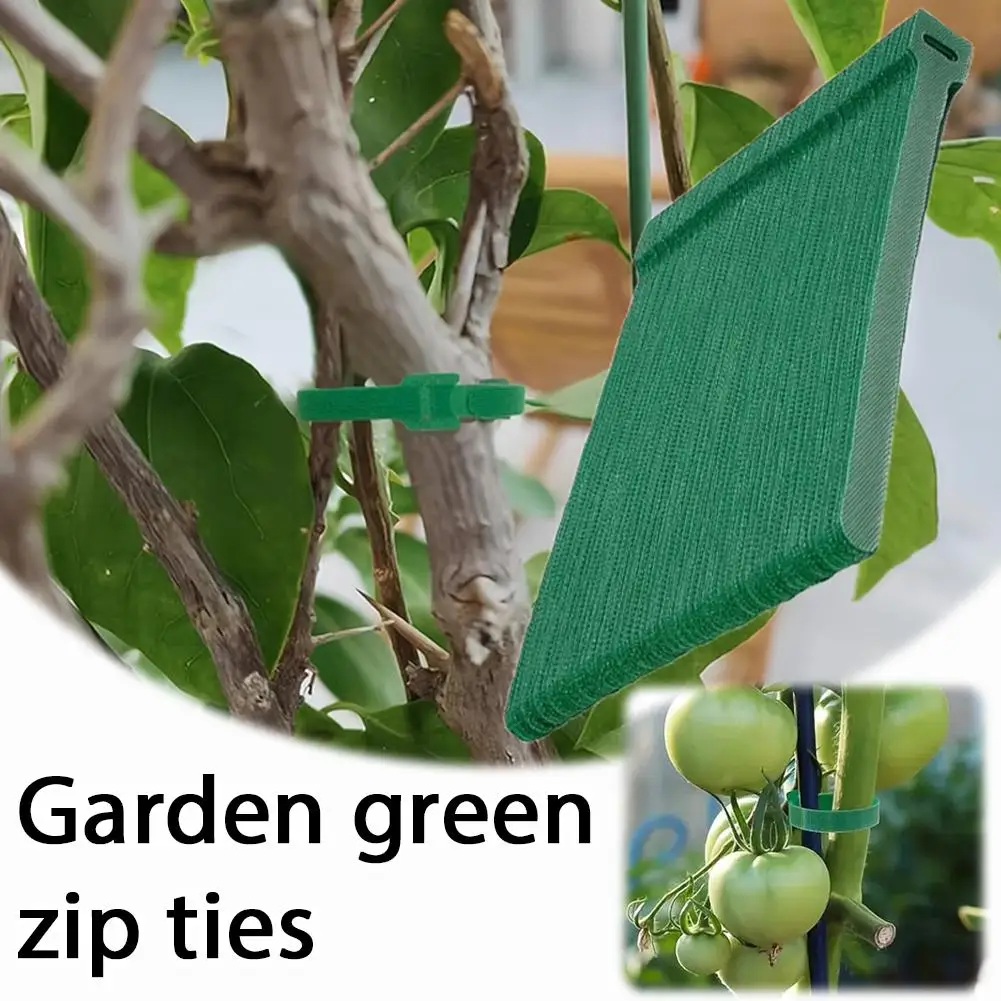 100pcs Reusable Adjustable Non-Slip Nylon Plant Ties with Hook and Loop Fasteners, Ideal for Gardening Applications thumbnail 5
