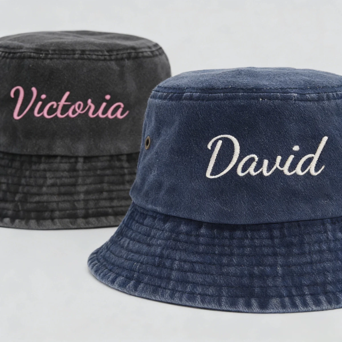Custom Bucket Hat Embroidered Name Bucket Cap Personalized Text Sun Hat Vintage Summer Cap for Outdoor Fisherman hat thumbnail 3