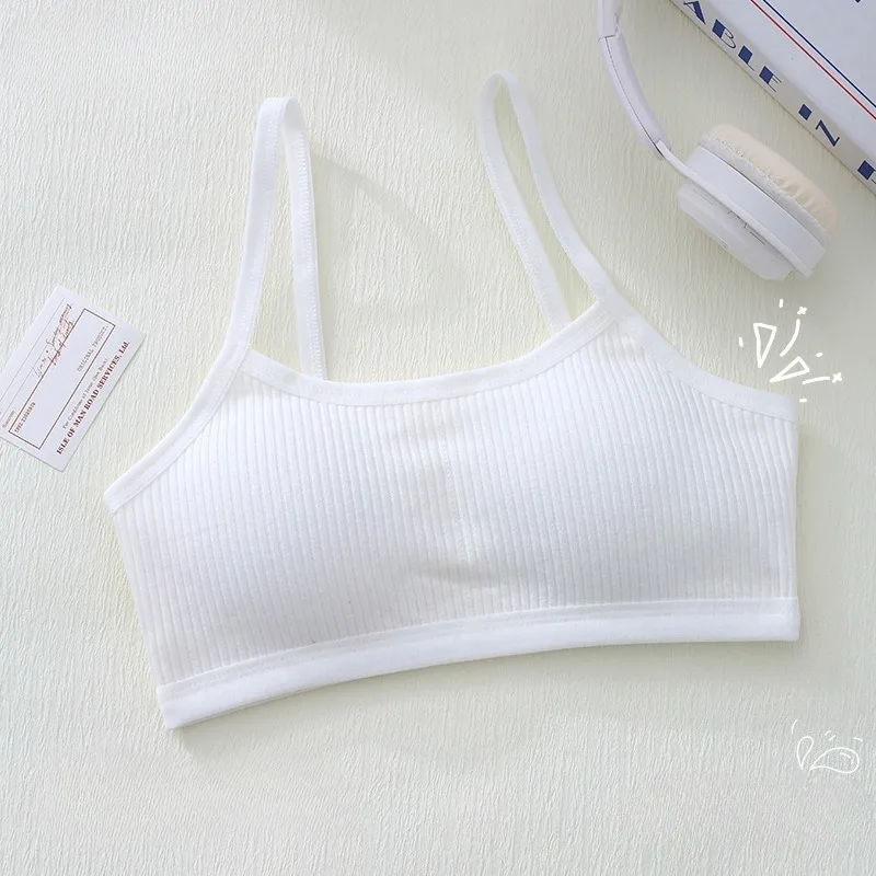 Girls Bra for Children Undershirts Girls Children's Underwear Vest Breathable Little Girl Underwear Kids Lingerie 100% Cotton thumbnail 6