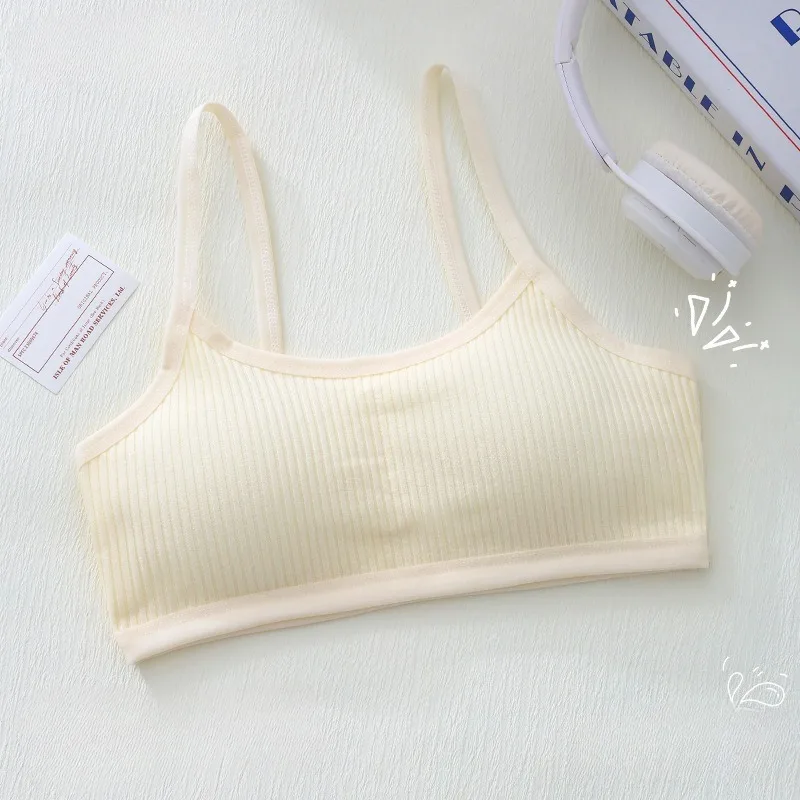 Girls Bra for Children Undershirts Girls Children's Underwear Vest Breathable Little Girl Underwear Kids Lingerie 100% Cotton thumbnail 4