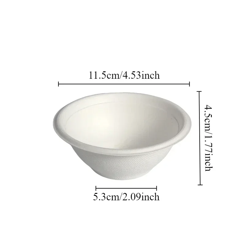 50PCS Disposable Paper Bowls Holiday Family Gatherings Desserts Fruits Salads Ice Cream Oatmeal Household Food Paper Bowls thumbnail 2