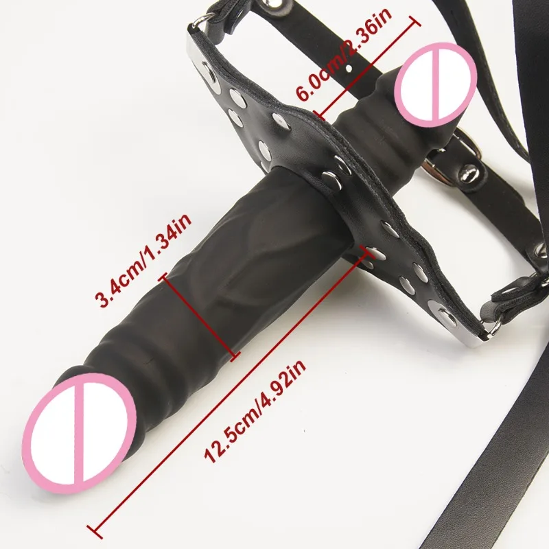 BDSM Mask Hood Open Mouth,Mouth Dildo Gags Bondage Restraints,Sex Toys for Couples,Role Play,SM Adult Games thumbnail 6