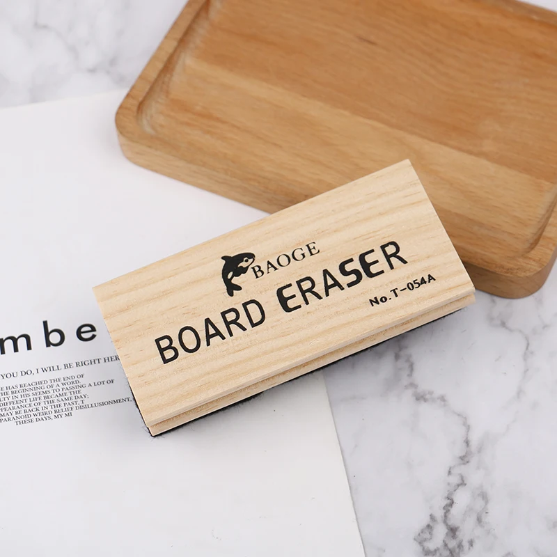 1PCS Wool Felt Blackboard Eraser Wooden Chalkboard Duster for Teachers Classroom Easy Clean Dustless Chalk Eraser thumbnail 5