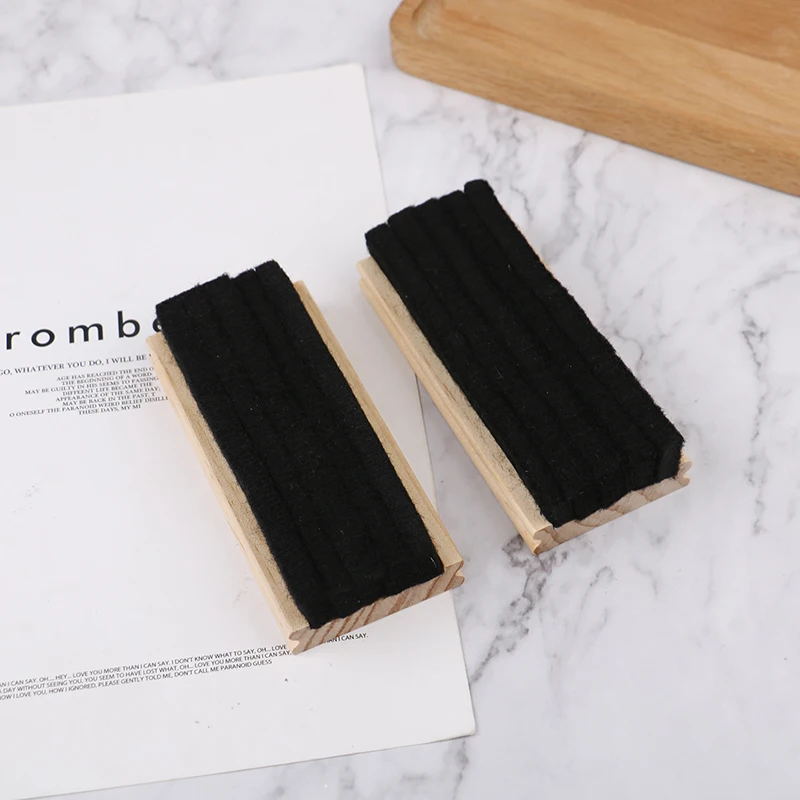 1PCS Wool Felt Blackboard Eraser Wooden Chalkboard Duster for Teachers Classroom Easy Clean Dustless Chalk Eraser thumbnail 3