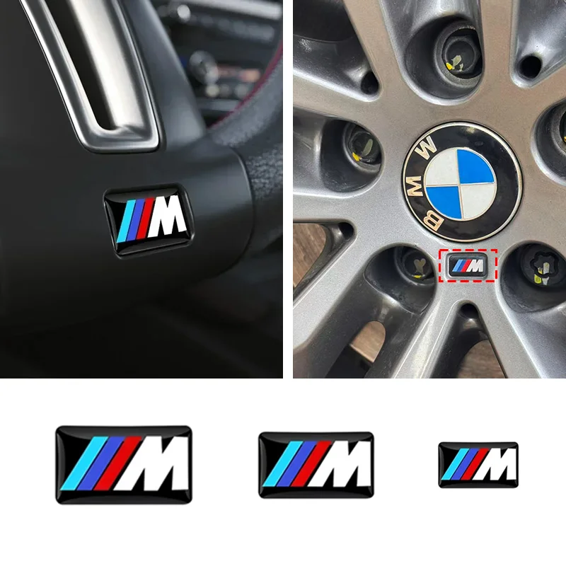 Car Sticker Steering Wheel Hub Decals For BMW M Performance E36 E60 E90 X2 X1 X3 X5 E46 E39 E70 M3 M5 M6 G20 G30 E93 Z3 Z4 f90 thumbnail 6