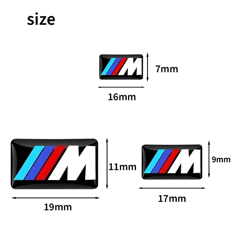 Car Sticker Steering Wheel Hub Decals For BMW M Performance E36 E60 E90 X2 X1 X3 X5 E46 E39 E70 M3 M5 M6 G20 G30 E93 Z3 Z4 f90 thumbnail 2