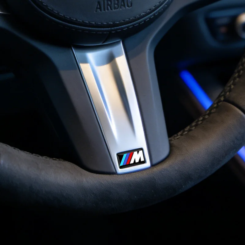 Car Sticker Steering Wheel Hub Decals For BMW M Performance E36 E60 E90 X2 X1 X3 X5 E46 E39 E70 M3 M5 M6 G20 G30 E93 Z3 Z4 f90 thumbnail 4