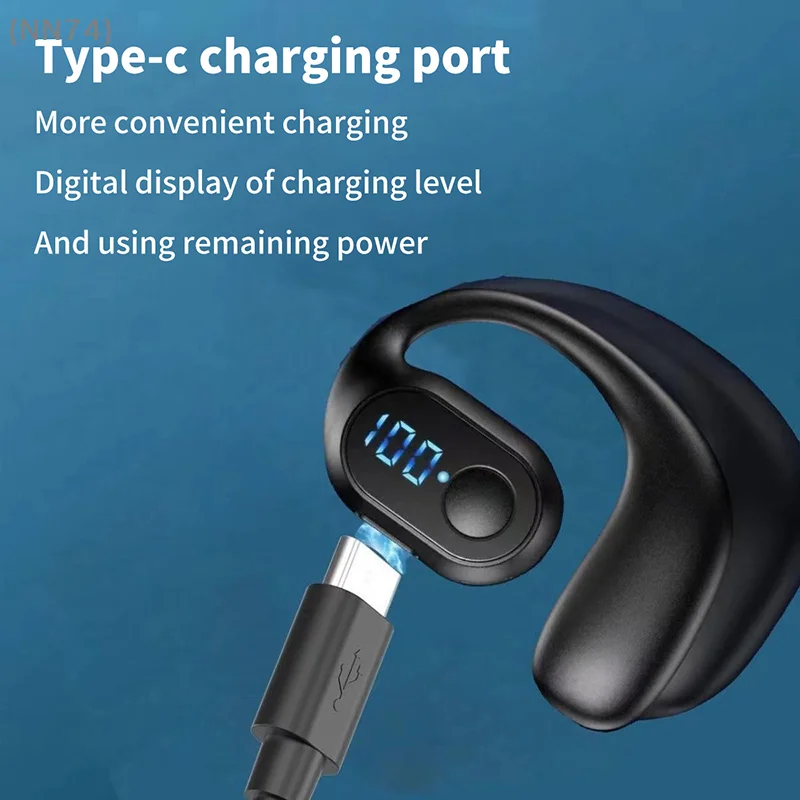 【F2-NN74】Wireless Headphones with Digital Display & Mic, Noise Canceling Hands-Free Earphones for Driving, Work & Calls thumbnail 5
