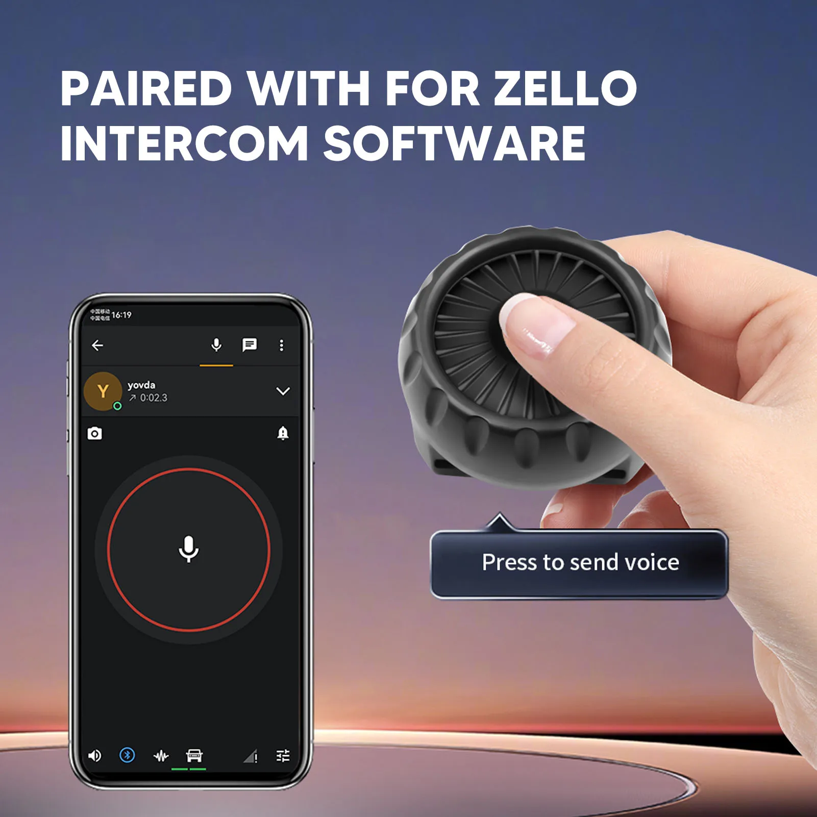 Wireless PTT Button Bluetooth 5.0 IP67 Waterproof Wireless PTT Button Switch for Zello for IOS for Android Bluetooth PTT Button thumbnail 2