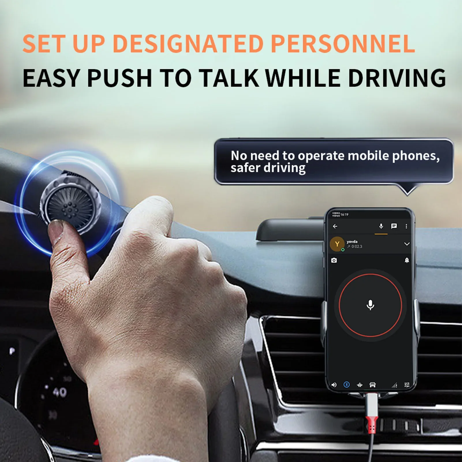 Wireless PTT Button Bluetooth 5.0 IP67 Waterproof Wireless PTT Button Switch for Zello for IOS for Android Bluetooth PTT Button thumbnail 6