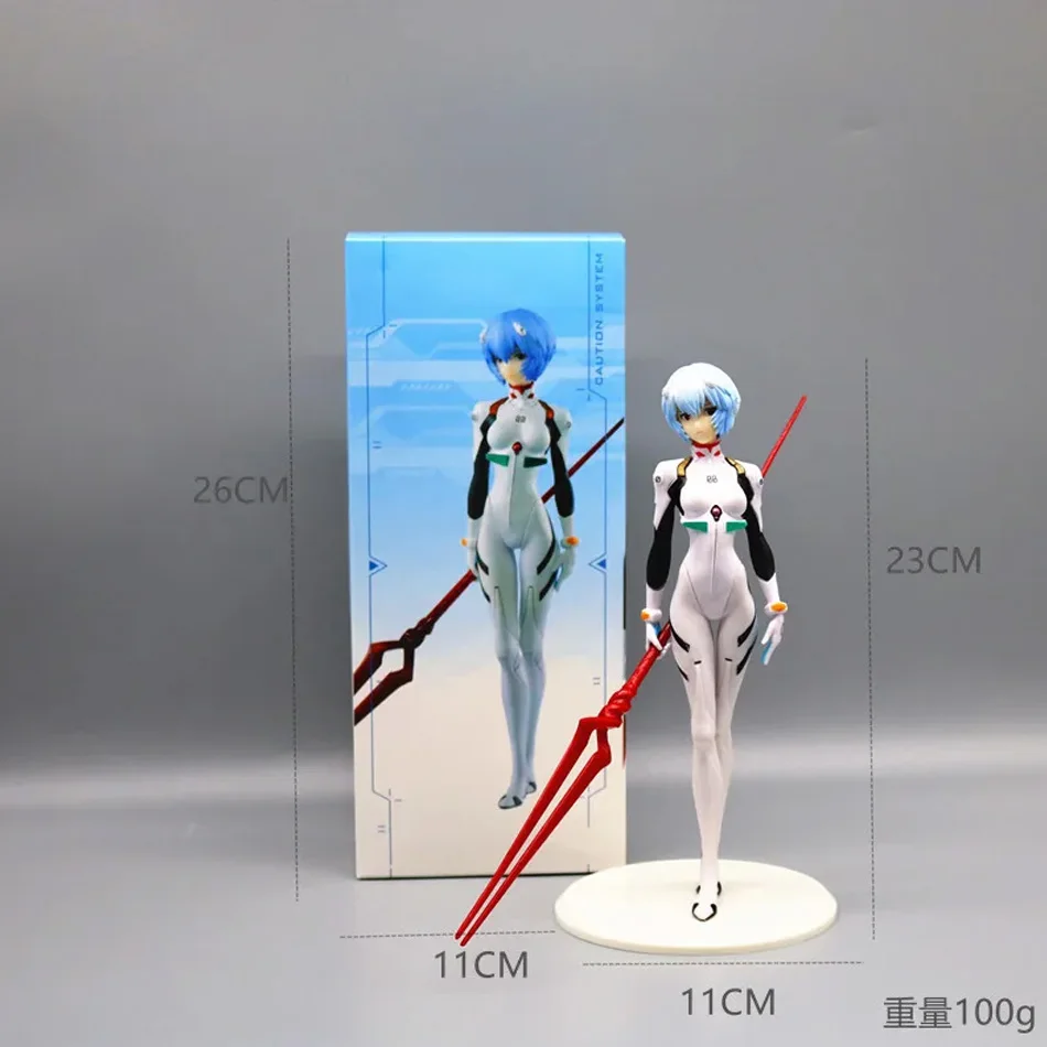 23cm Rei Ayanami  Action Figure with Spear of Longinus EVA Neon Genesis Evangelion Anime Collectible Model Toy Gift for Fans thumbnail 3