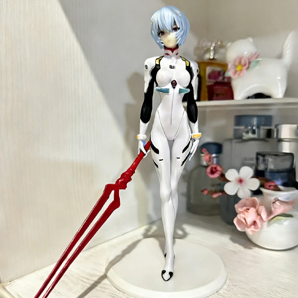 23cm Rei Ayanami  Action Figure with Spear of Longinus EVA Neon Genesis Evangelion Anime Collectible Model Toy Gift for Fans thumbnail 2