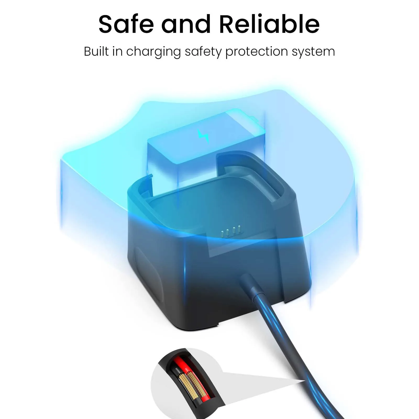 Smart Watch USB Charger For Fitbit Versa 2 Charging Cable For Fitbit Versa 2 Charger Dock Stand Cradle Smart Watch Accessories thumbnail 6