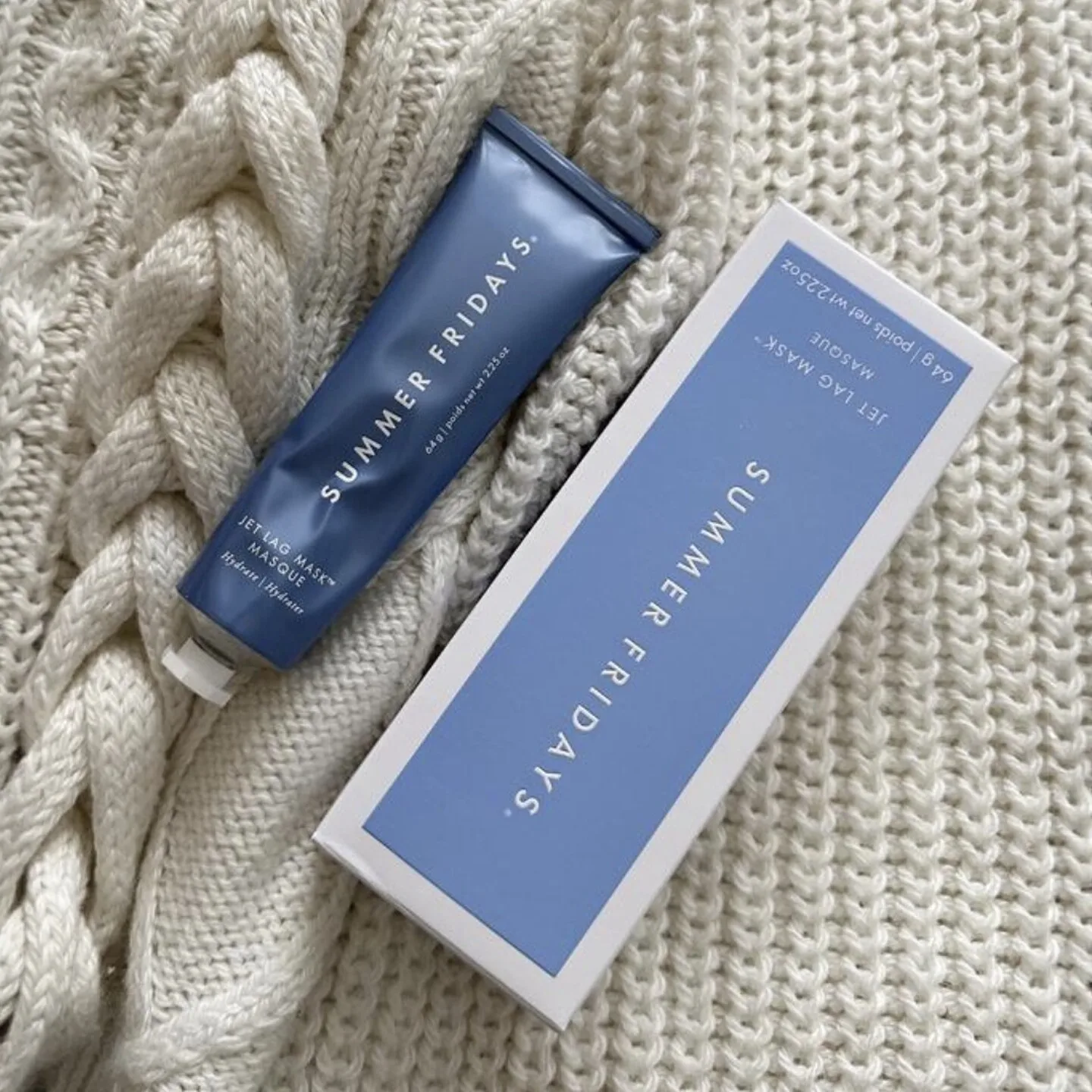 Summer Fridays The Holiday Trio Set Lip Butter Balm in Pink Sugar Toasted Marshmallow Jet Lag Mask Moisturizer Lip Gloss Skin thumbnail 5