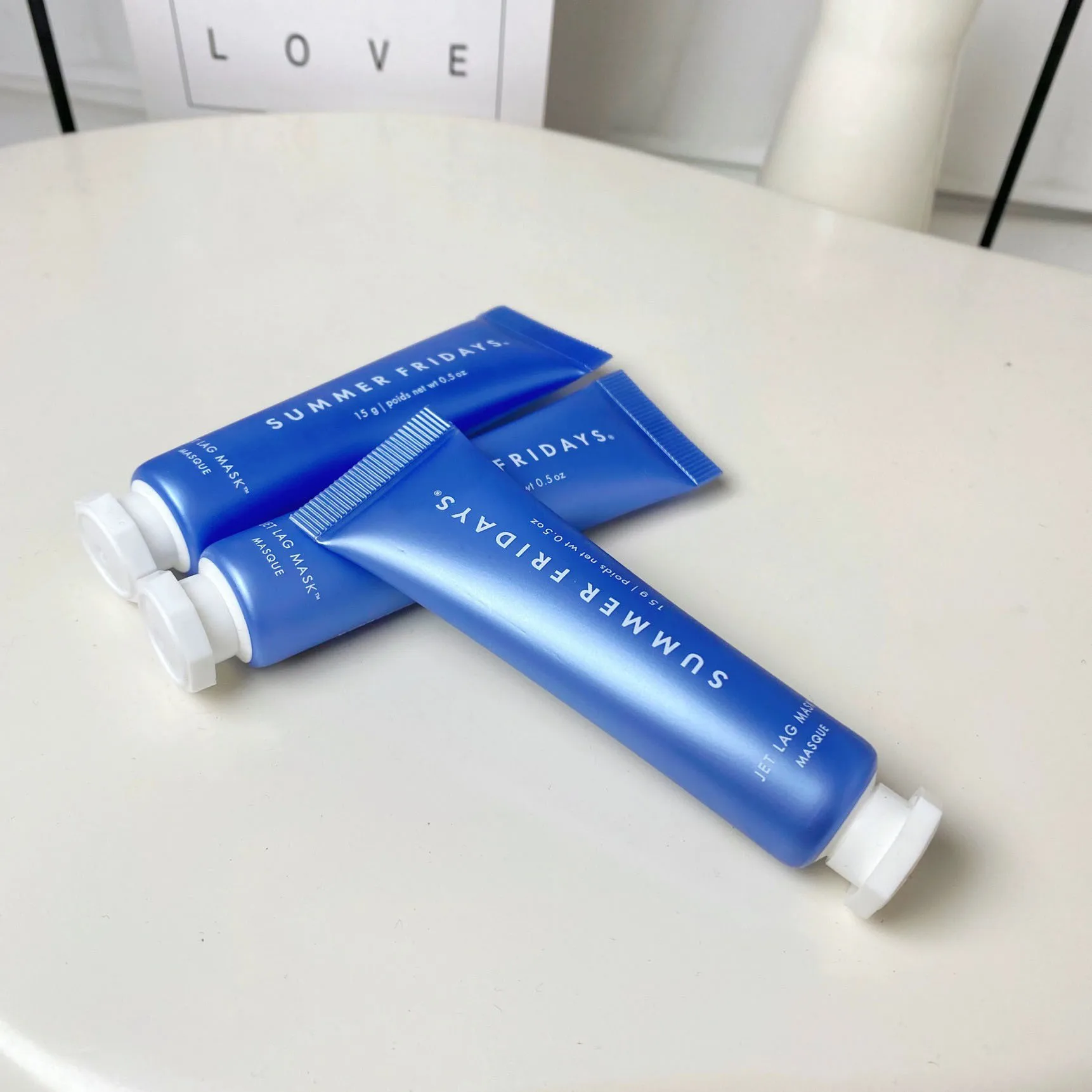 Summer Fridays The Holiday Trio Set Lip Butter Balm in Pink Sugar Toasted Marshmallow Jet Lag Mask Moisturizer Lip Gloss Skin thumbnail 4