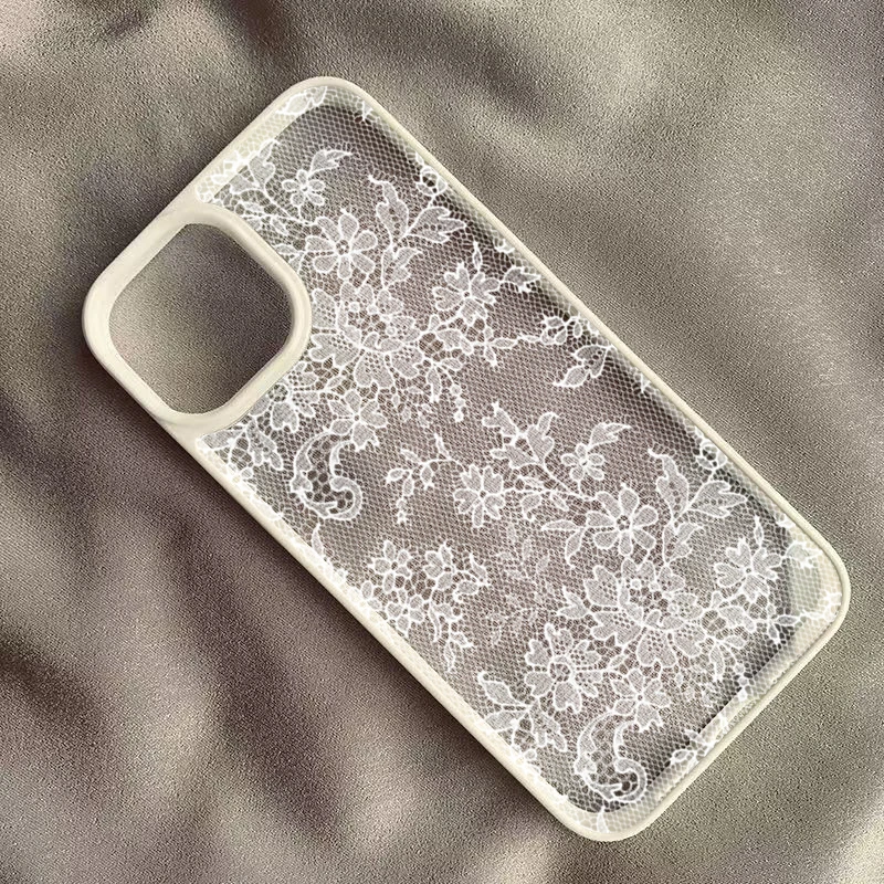 Vintage White Lace Floral Phone Case for iPhone 17 16 15 14 11 12 13 Pro Max 16E 17Air X XR XS 7 8 Plus SE 2022 Protective Cover thumbnail 2