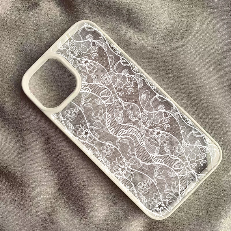 Vintage White Lace Floral Phone Case for iPhone 17 16 15 14 11 12 13 Pro Max 16E 17Air X XR XS 7 8 Plus SE 2022 Protective Cover thumbnail 3