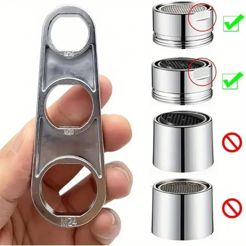 6 In 1 Faucet Aerator Wrench Water Flows Adjusting Faucet Bubbler Wrench Plumber Home Bathrooms Faucets Maintaining Tools thumbnail 3